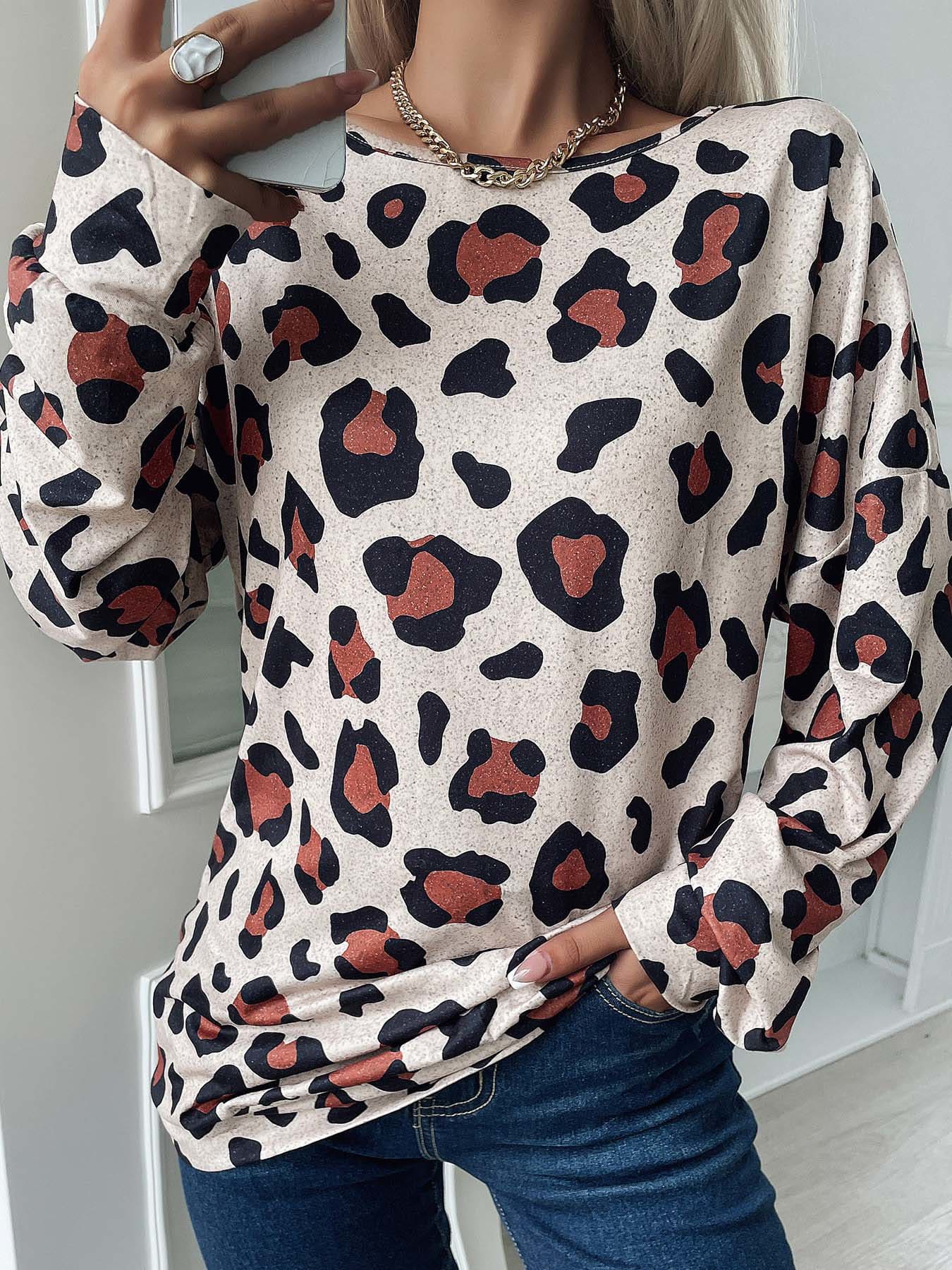 lovevop Fashion Casual Print Long Sleeve T-Shirt