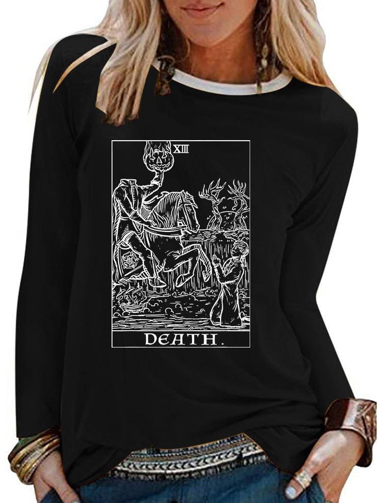 lovevop Hallowmas Headless Rider Print Fashion T-Shirt