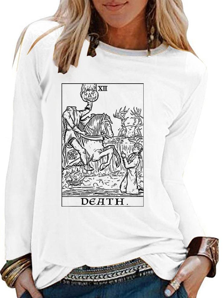 lovevop Hallowmas Headless Rider Print Fashion T-Shirt