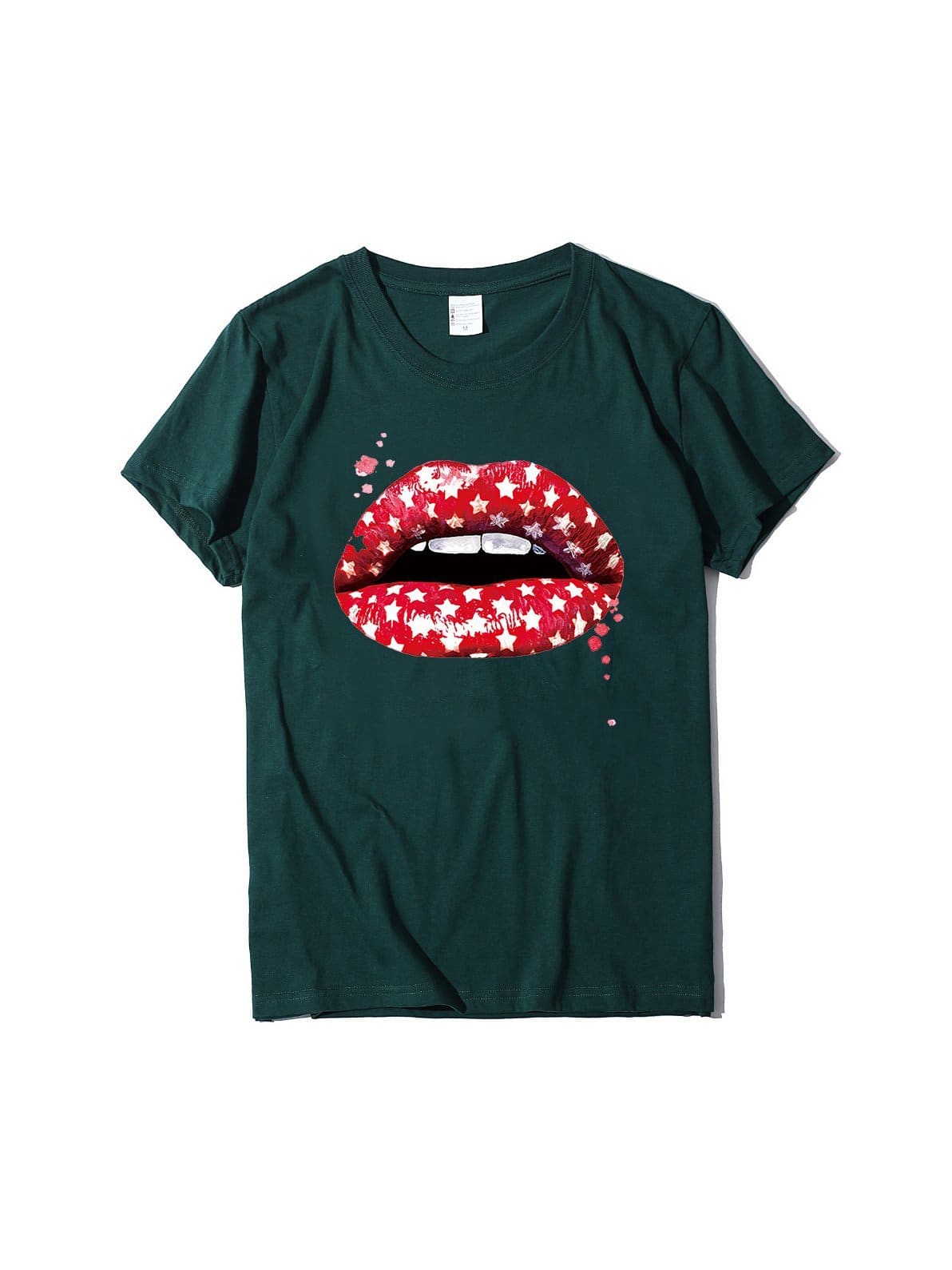 lovevop Lips Printed Casual Fashion Women T-Shirt