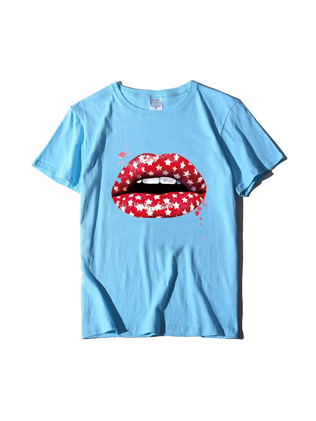 lovevop Lips Printed Casual Fashion Women T-Shirt