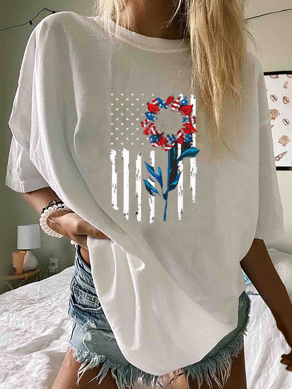 lovevop Plain Summer Casual T-Shirt For Women