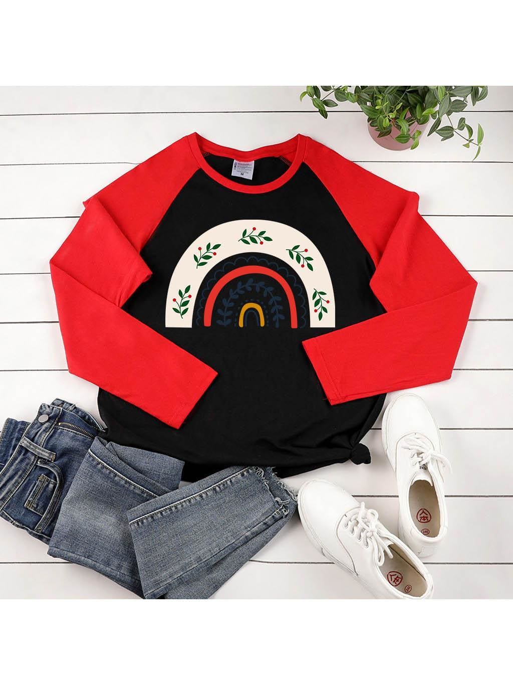 lovevop Simple Casual Versatile Contrast Color T-Shirt