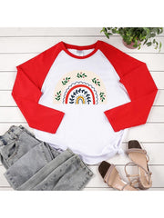 lovevop Simple Casual Versatile Contrast Color T-Shirt