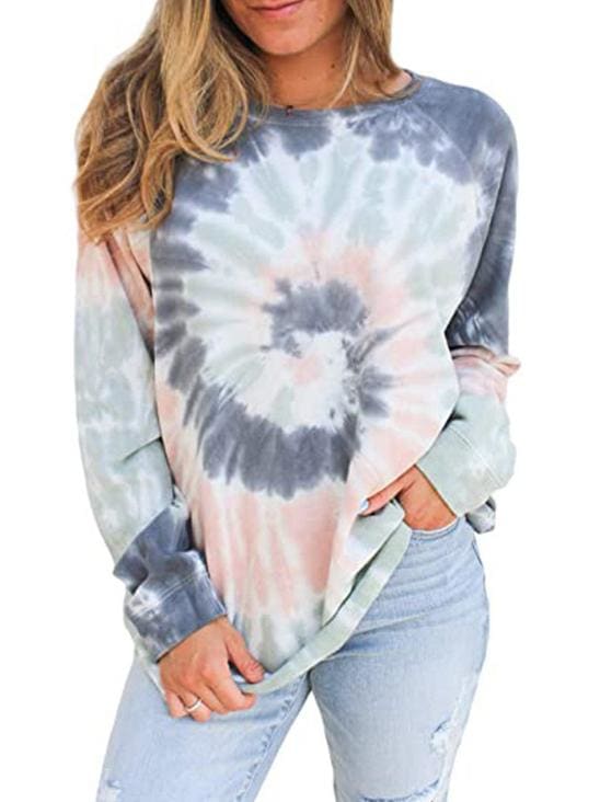 lovevop Tie Dye Printed Latest Style Long Sleeve T-Shirt