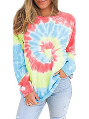 lovevop Tie Dye Printed Latest Style Long Sleeve T-Shirt