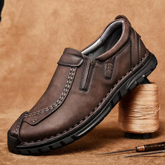 lovevop Men's Hand-stitched Lace-up Tooling Shoes