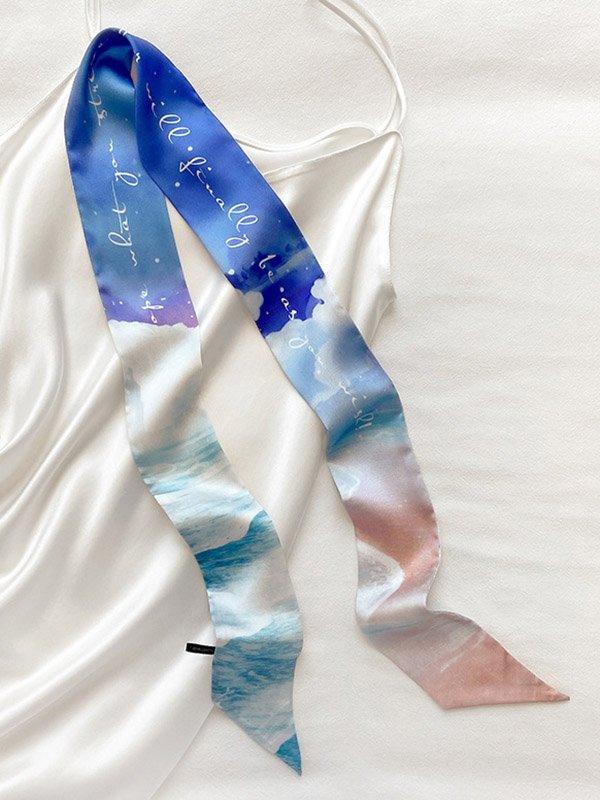 lovevop Original Printed Hair Band&Silk Scarf