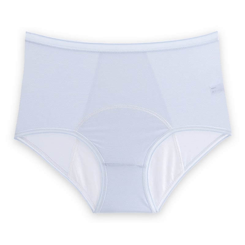 High Waist Leak Proof Ice Silk Panties Plus Size L-6XL