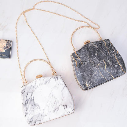 lovevop Fashion Simple Ladies Marble Crossbody Bag