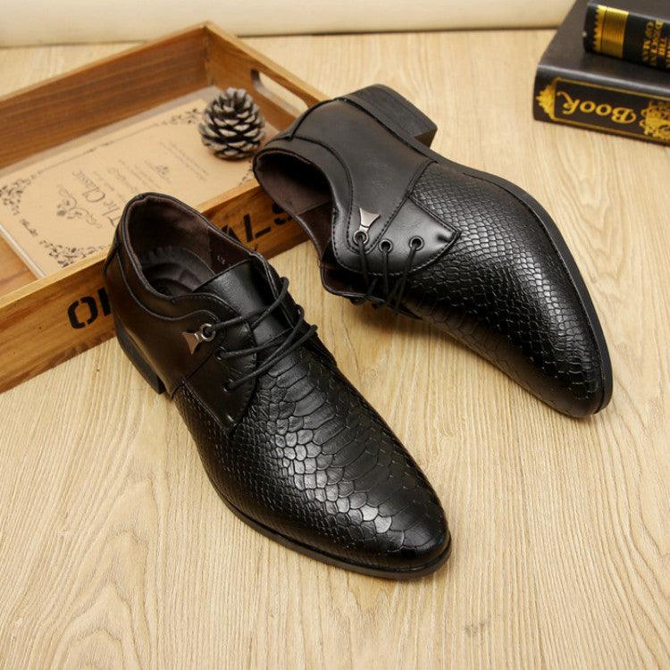 lovevop Men's Casual Fashion Pointed Toe Shoes British Style