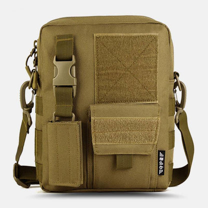 lovevop Men Camo Pattern Multifunction Large Capacity Outdoor Travel Tactical Bag Crossbody Bag Shoulder Bag Square Bag