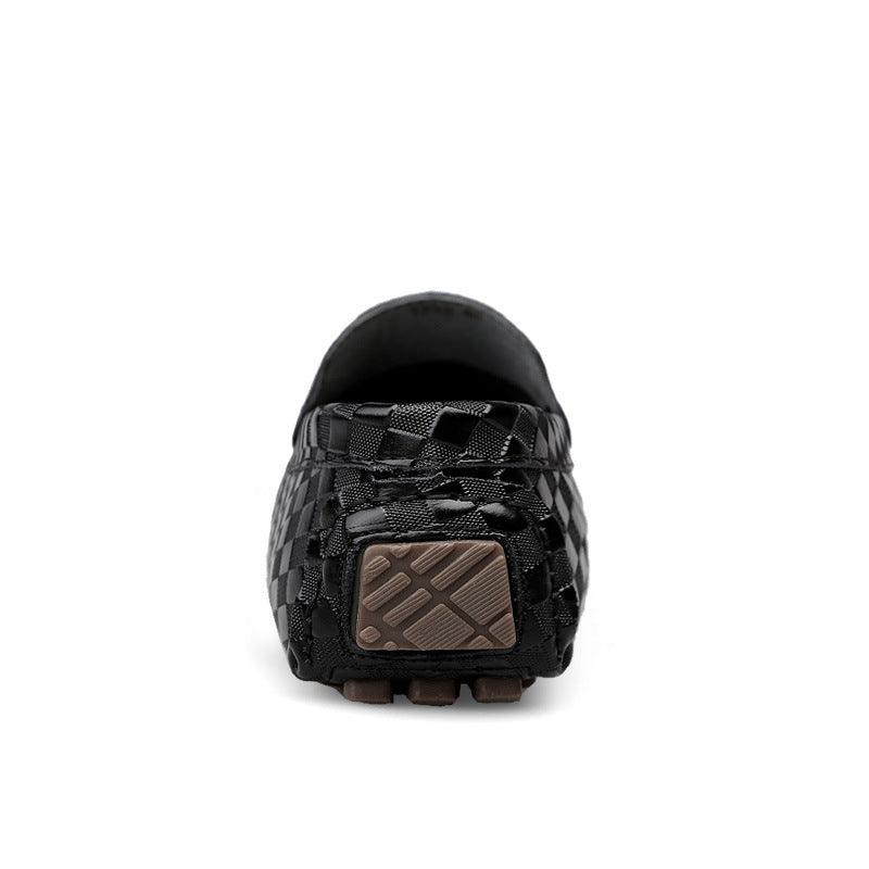 lovevop Men's Plus Size Casual Leather Shoes Pedal Peas