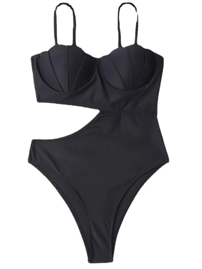 Sexy Steel Bracket Molded One-piece Swimsuit