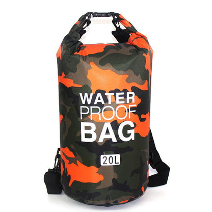 lovevop Outdoor Waterproof Bag Camouflage Polyester Double Shoulder Waterproof Bag Portable Beach Backpack