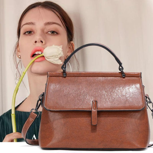 lovevop Fashion Large-capacity Leather Commuter Handbag