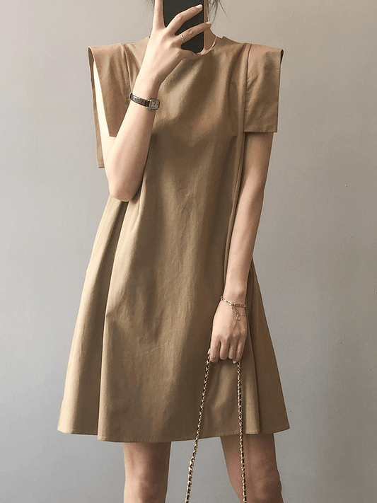 lovevop Loose Sleeveless Elegant A-line Dress