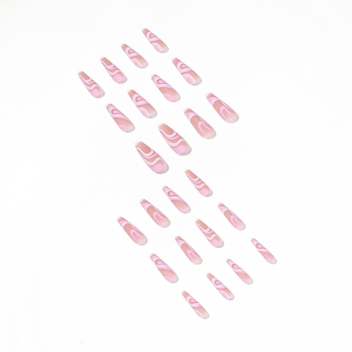 lovevop Rose Color Line Press On Nails