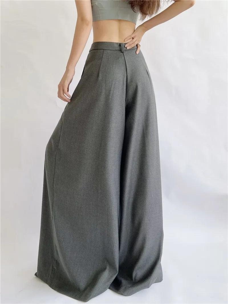 lovevop Loose Pleated Wide Leg Pants