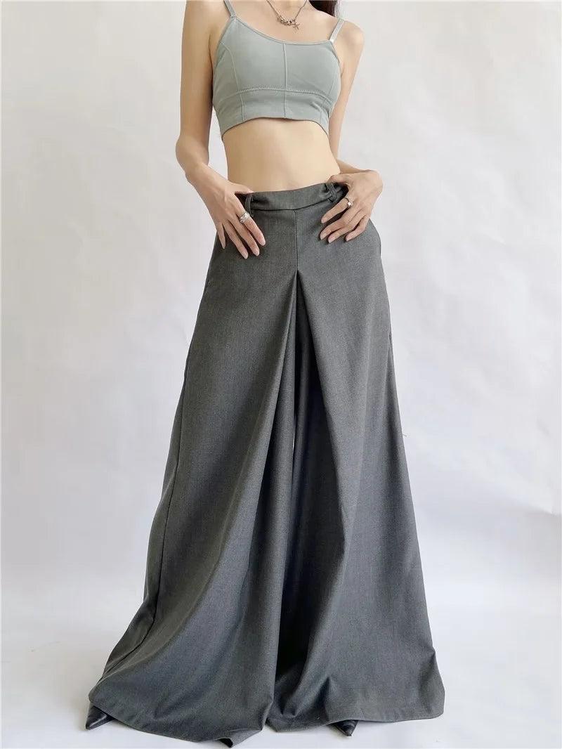 lovevop Loose Pleated Wide Leg Pants