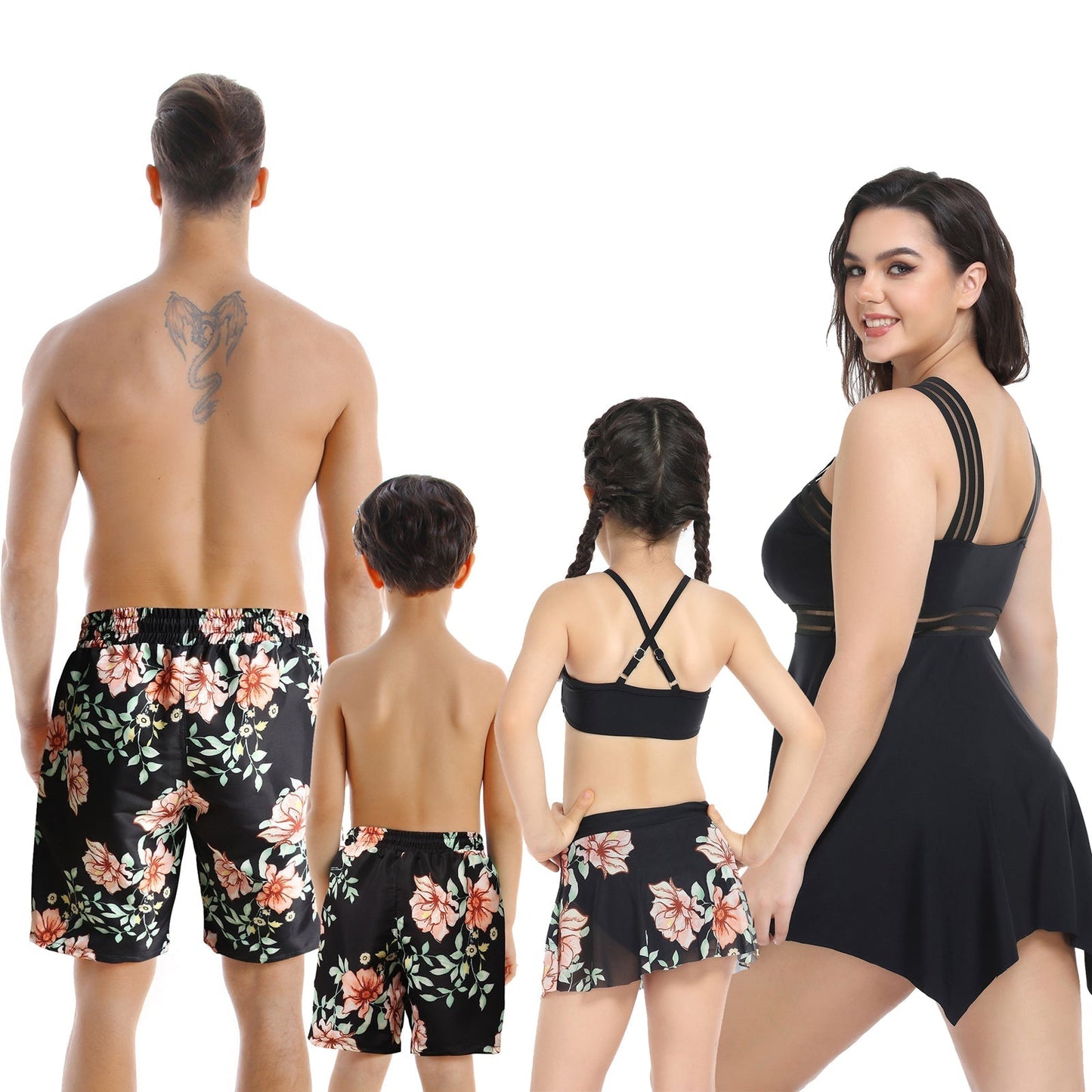 「🎁Father's Day Sale - 50% OFF」Family Matching Plants Printed Swimsuits