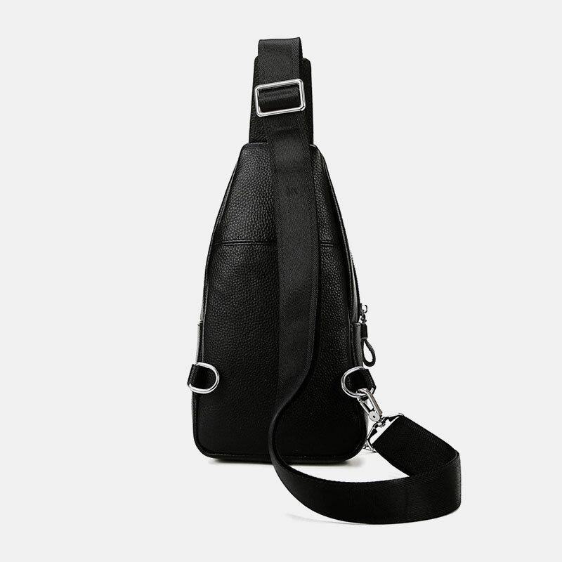 lovevop Men Genuine Leather Animal Patterns Fashion Cool Business Shoulder Bag Chest Bag