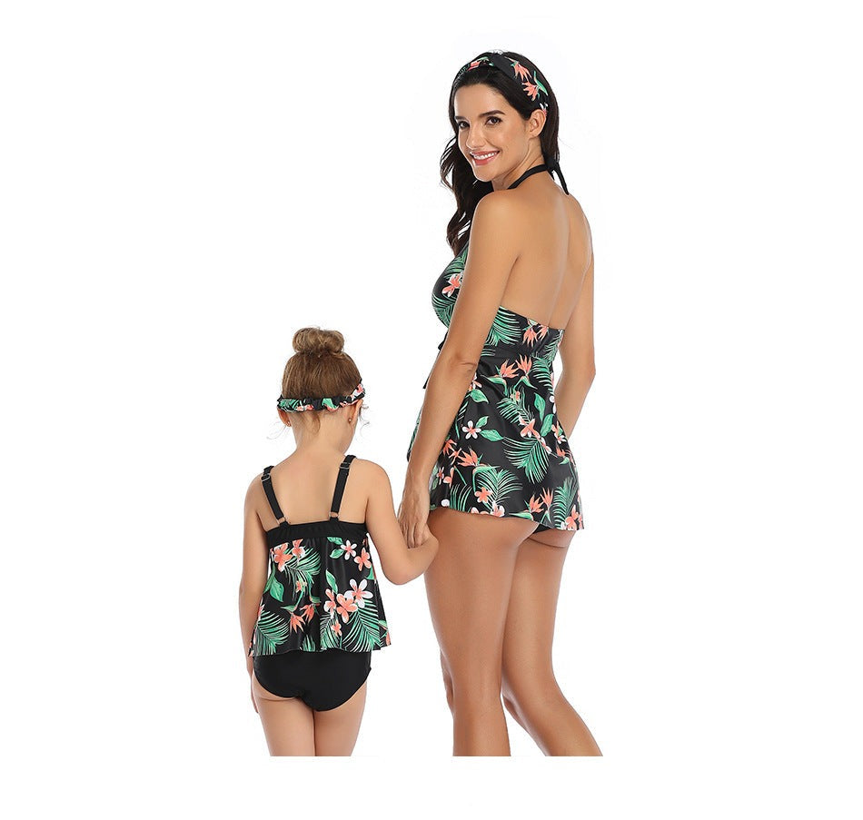 「🌼Summer Flash Sale - 50% Off」Covering The Belly Slimming One-Piece Mommy and Me Swimsuit