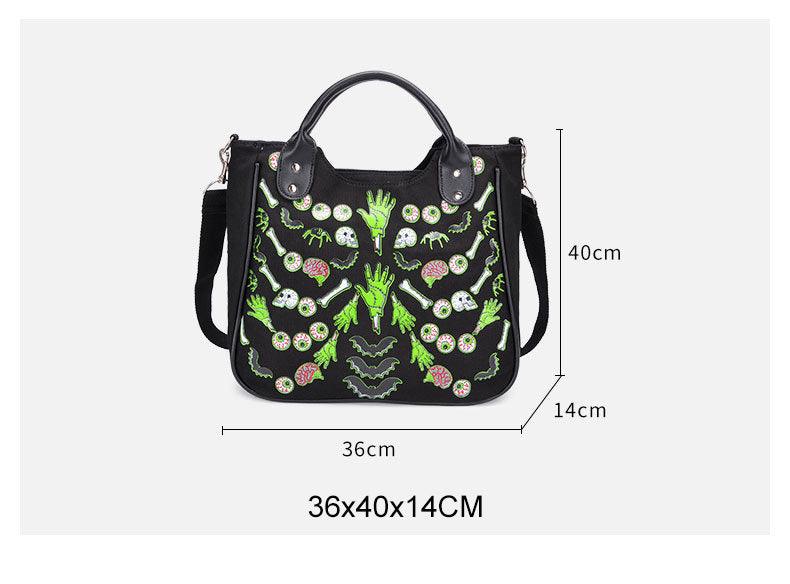 lovevop Halloween skull print handbag