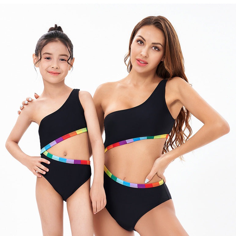 Black Bandeau Sexy Mommy And Me Swimsuit