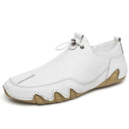 lovevop Stylish Men's Leather Shoes in British Style for Spring, Available in Plus Size