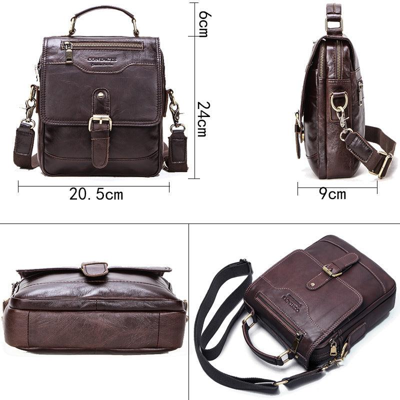 lovevop Fashion Cowhide Shoulder Bag For Men