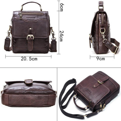 lovevop Fashion Cowhide Shoulder Bag For Men