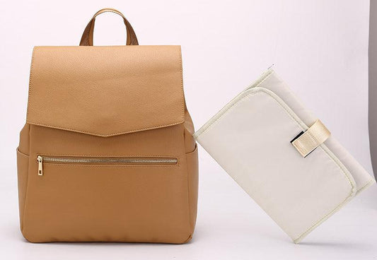 lovevop New PU Mummy Bag Double Shoulder Multifunctional Large Capacity Maternal And Baby Bag Diaper Bag