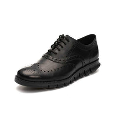 lovevop Leather Shoes Men's Autumn Business Shoes Men's Thick-soled Men's Shoes Large Size Casual Shoes