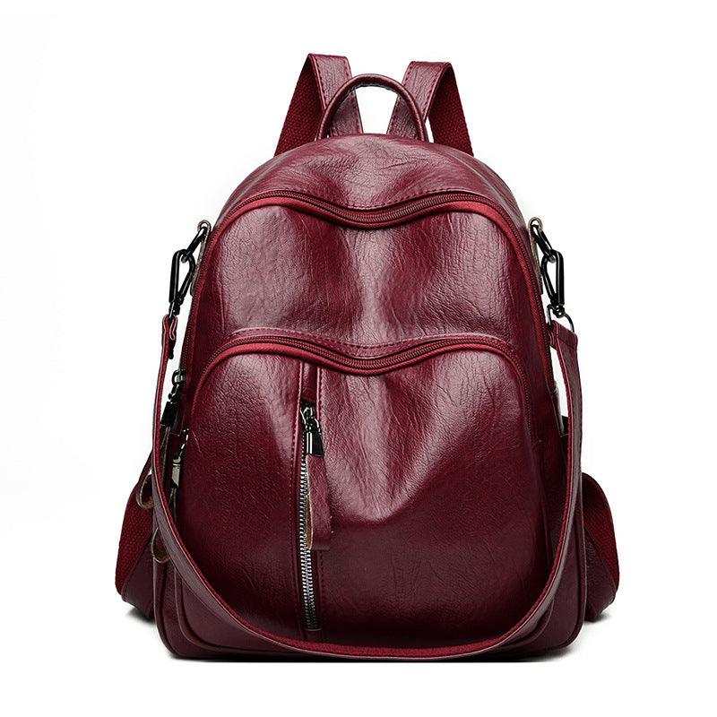 lovevop New handbag Korean lady PU backpack fashion tide all-match leisure travel backpack bag can be issued on behalf of the PU