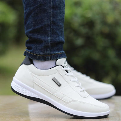 lovevop Waterproof Men's Shoes New Breathable Leather Casual Shoes