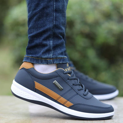 lovevop Waterproof Men's Shoes New Breathable Leather Casual Shoes