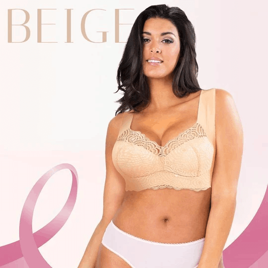 Stretch Full-Figure Seamless Lace Cut-Out Bra