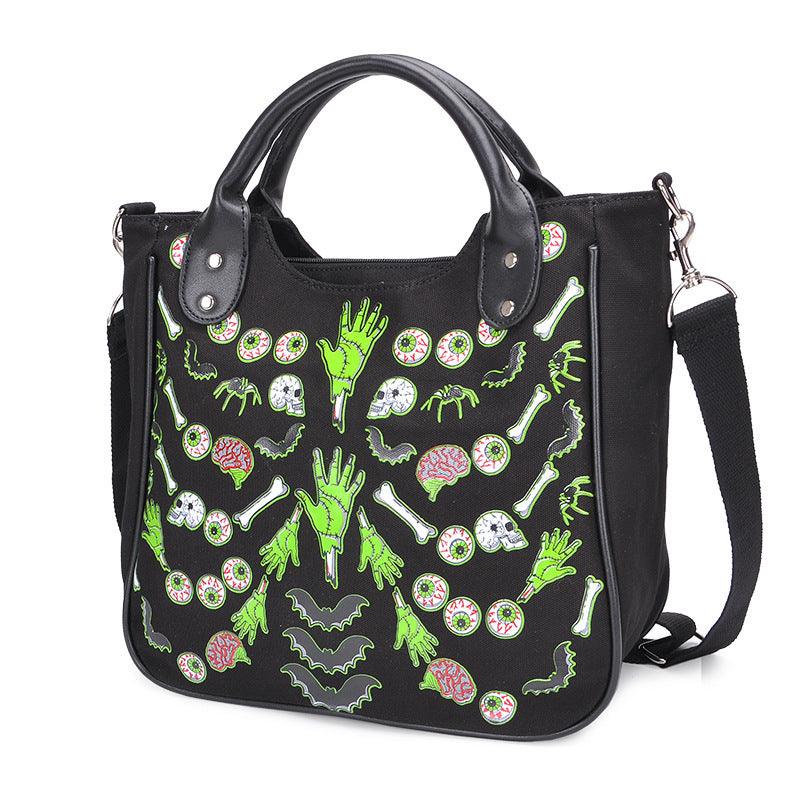 lovevop Halloween skull print handbag