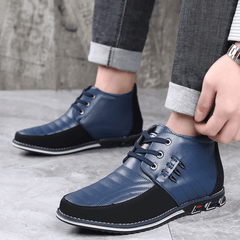 lovevop Men's Soft Sole Lace-Up Business Casual Ankle Boots in Classic Style