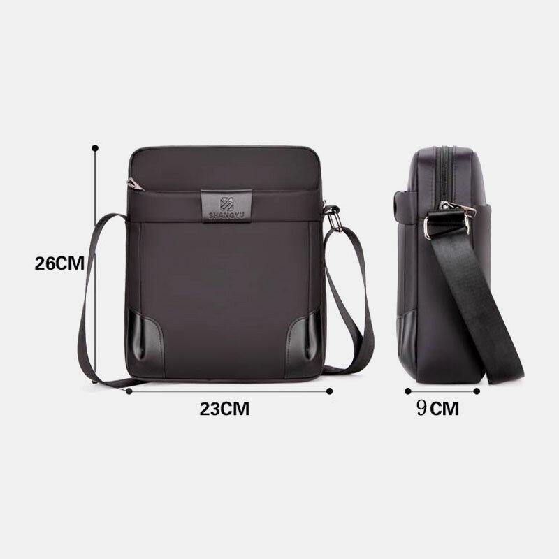 lovevop Men Oxford Large Capacity Business Casual Crossbody Bag Shoulder Bag