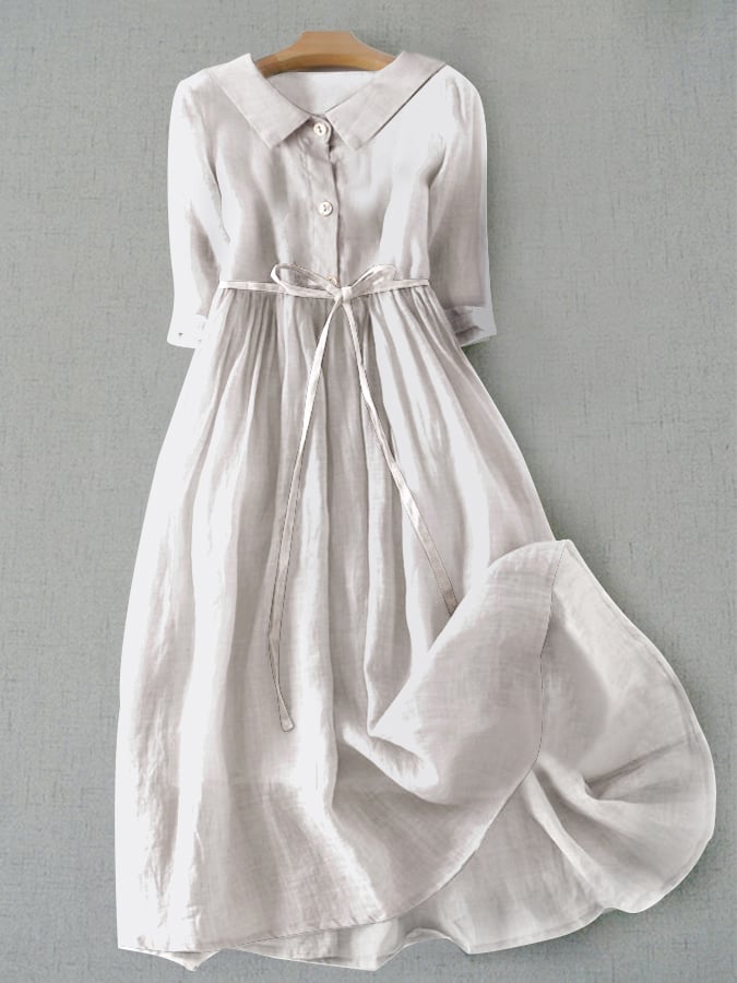 Lovevop Literary Simple Cotton Dress