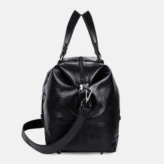 lovevop Men PU Leather Large Capacity Portable Business Messenger Bag Handbag Shoulder Bag Crossbody Bag Duffle Bag