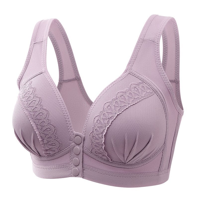 🔥BUY 1 GET 2 FREE(Please add 3 pcs to cart)-2023Front Button Breathable Skin-Friendly Cotton Bra