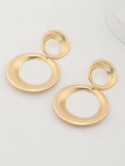 lovevop Statement Hollow Solid Color Geometric Earrings Accessories