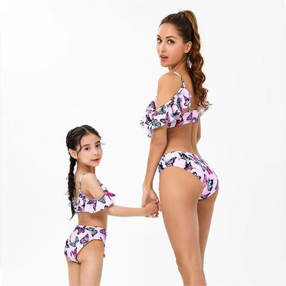 Ruffled Bikni Mommy and Me Swimsuit