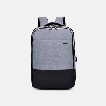 lovevop Men Nylon USB Charging Casual Large Capacity 15.6 Inch Laptop Bag Travel Backpack