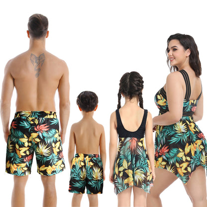 「🎁Father's Day Sale - 50% OFF」Family Matching Plants Printed Swimsuits