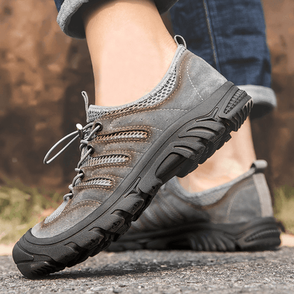 lovevop Men Microfiber Breathable Non Slip Toe Protected Climbing Casual Outdoor Shoes