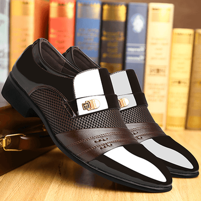 lovevop Men Microfiber Business Soft Formal Dress Shoes